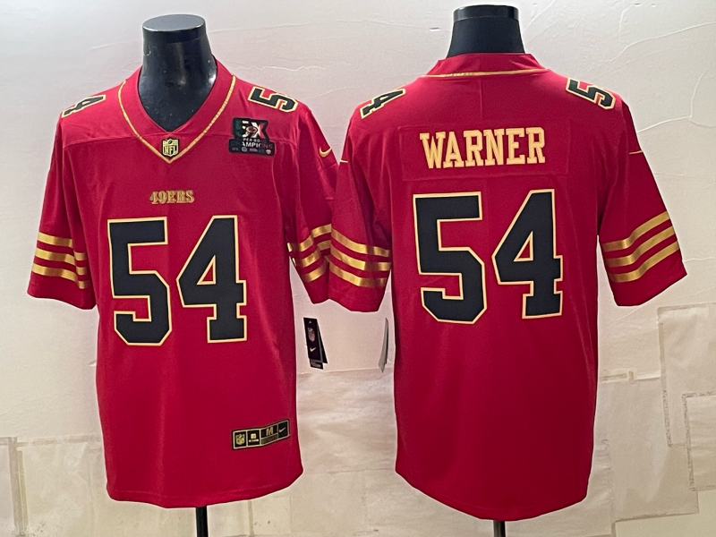Men 2026 Nike San Francisco 49ers #54 Warner Red NFL Jersey 101604->->NFL Jersey